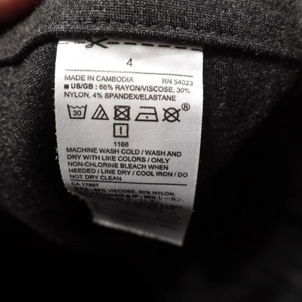 Banana Republic Legging Pants Womens 4 Gray Skinny Knit‎ Stretch Slim 28x28
